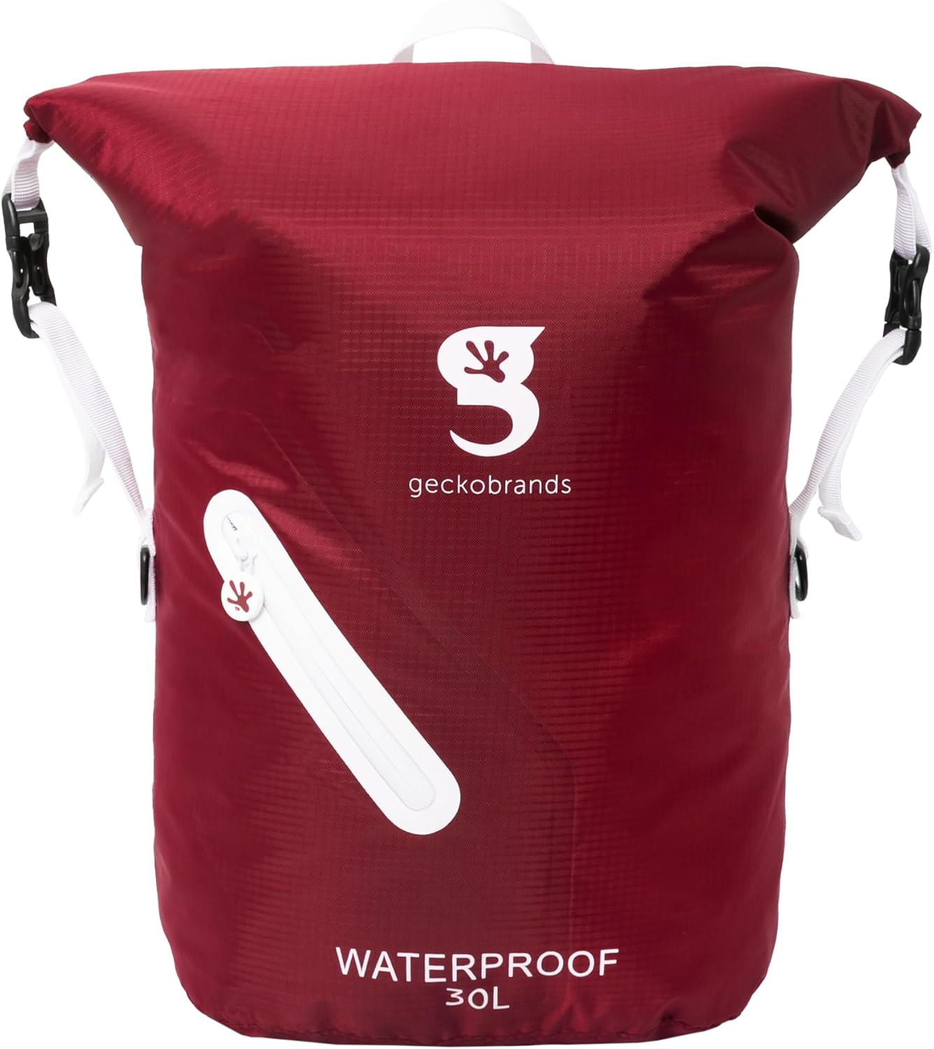 geckobrands Lightweight 30L Waterproof Backpack - Lightweight Watertight Outdoor Bag Hiking Traveling Light Water Activities