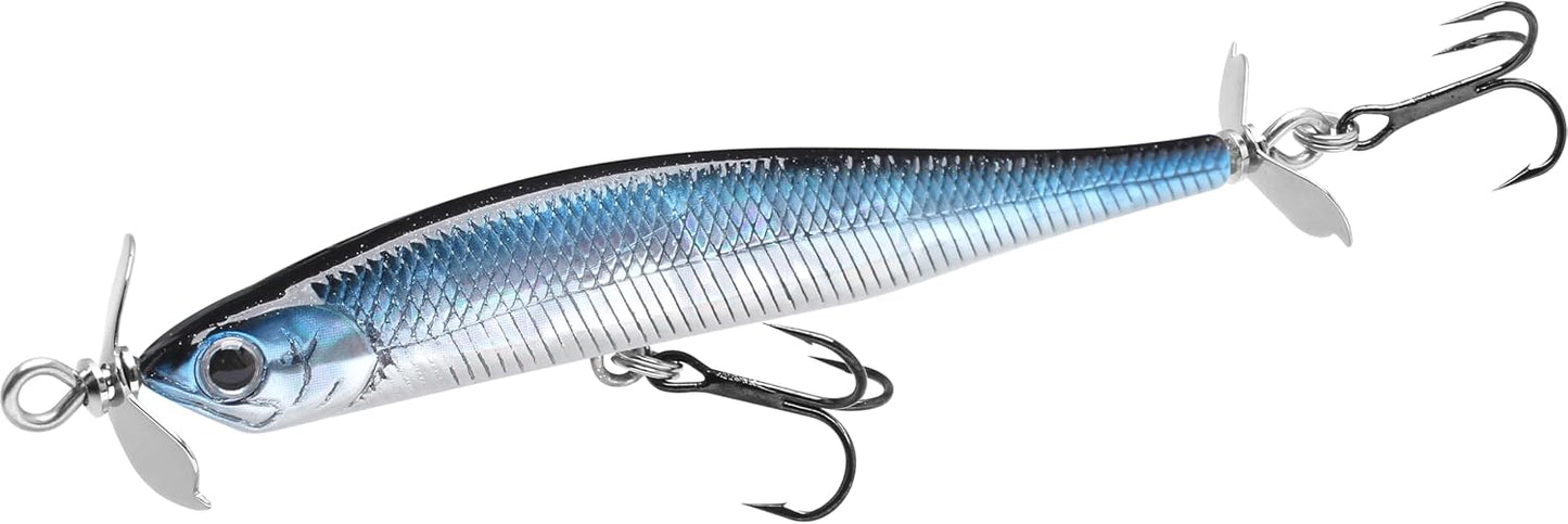 LUCKY CRAFT Screw Pointer 80, Freshwater Bass Fishing Lure, Jerkbait, Smallmouth, Walleye, Sinking, Tournament Winning, Spy Bait, Fishing Gear, Fishing Accessories, Tackle