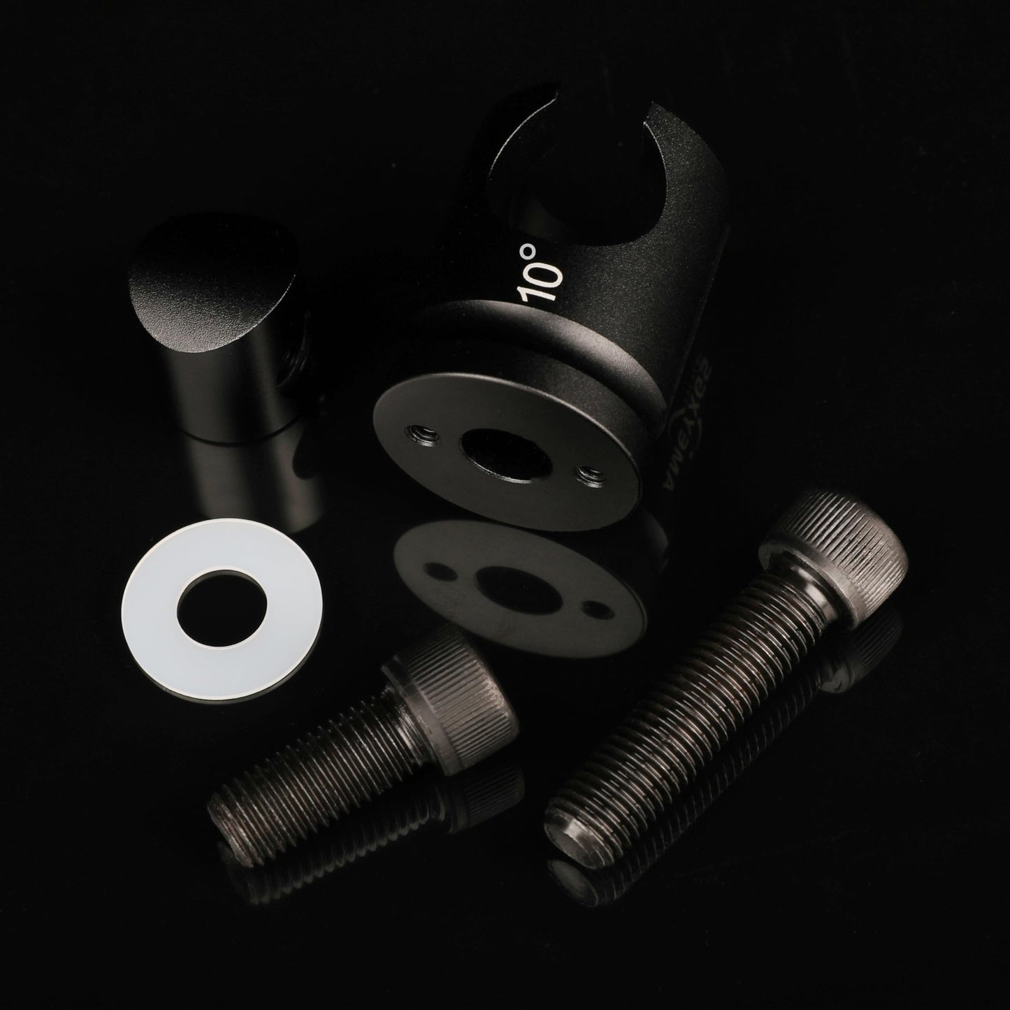 AMEYXGS Archery Quick Disconnect Matte Black 0/5/8/10 Degree for Compound&Recurve Bow Stabilizer Hunting or Target Practice (10 Degree)