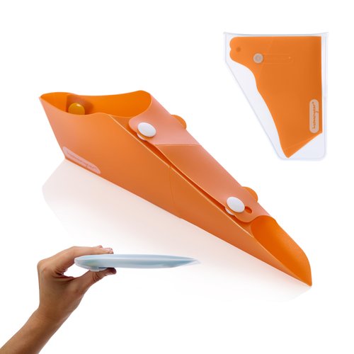 GoPee Female Urination Device, Folds Transforms Instantly to Flat Pocketable Stand To Pee, Pee Easily Fully Clothed, Comfortable, Ultra-Compact, Reusable, Travel Outdoors, Includes Case, Autumn/Orange