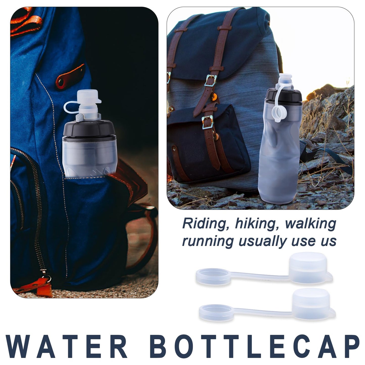 4pcs Mud Caps for Bottles, Transparent Bike Bottle Cap Top BPA Free Bike Water Bottle Mud Cap for Podium Peak Fitness Bottles Bike Bottle Cap Top