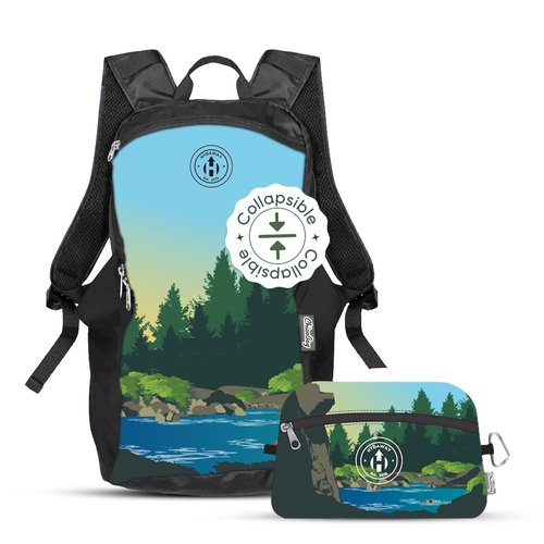 HYDAWAY 15L Collapsible Backpack - Lightweight, Packable Daypack for Travel, Hiking & Everyday Carry - Water-Resistant & Eco-Friendly