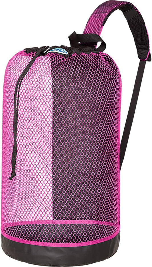 Stahlsac BVI Mesh Backpack: Compact 33L size, great beach bag for dry/wet gear, BLUE