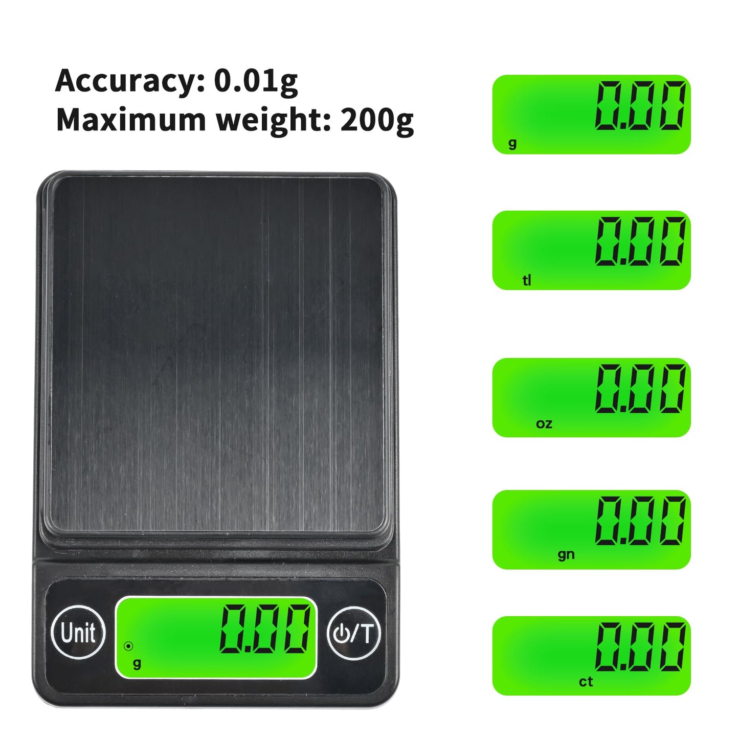 FENJANER Archery Scale with Arrow Holder - Large Backlight LCD Display - Easy to Read - 3086 Grains x 0.1gn - 200 Grams x 0.01g - Including Batteries