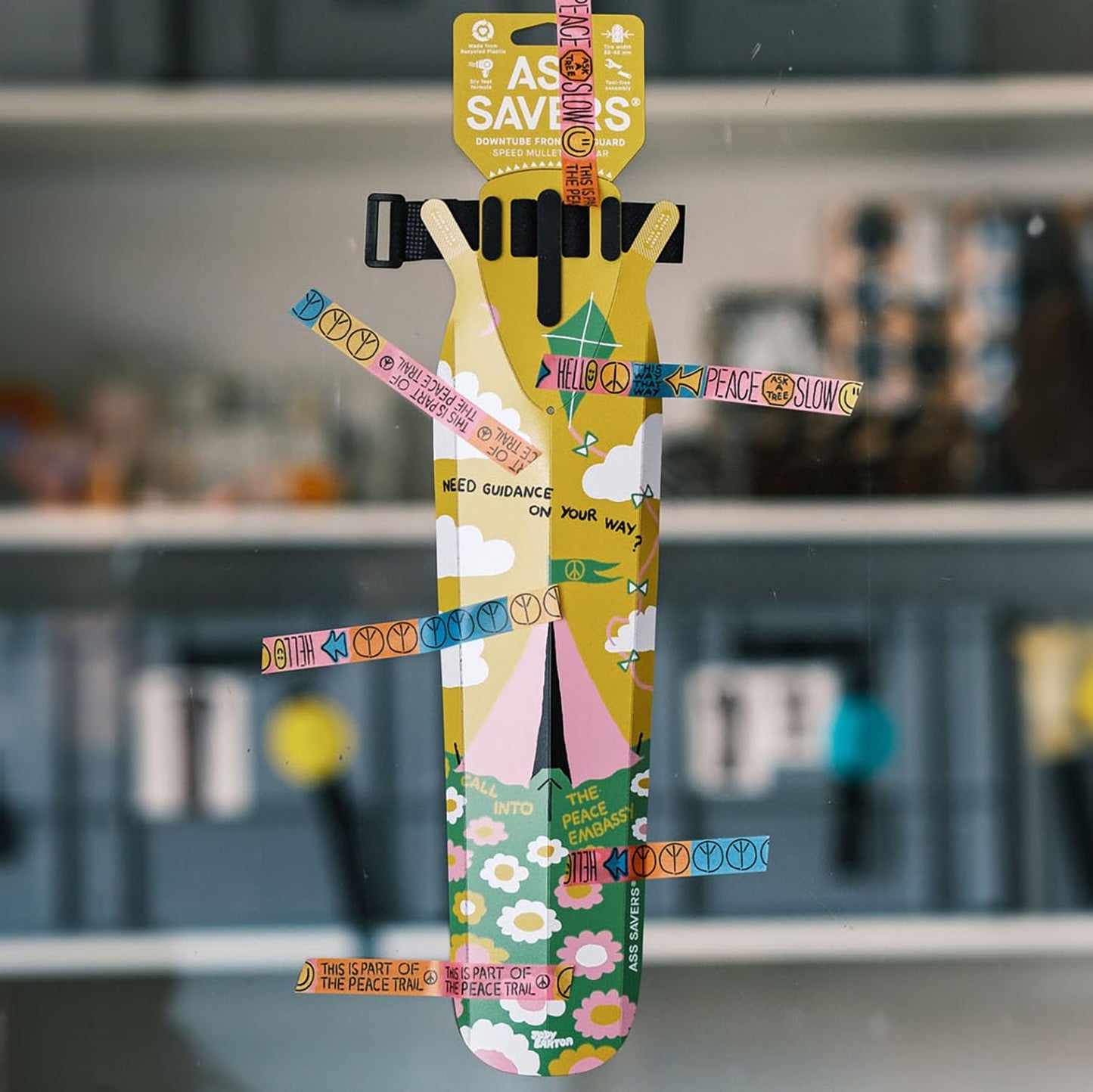 Ass Savers Bike Fender, Speed Mullet Clip On Front Mudguard/Fender, Regular for 23-47mm Tires, Cable Routing, Single 2-in-1 Velcro Strap, Easy Mounting Within Seconds