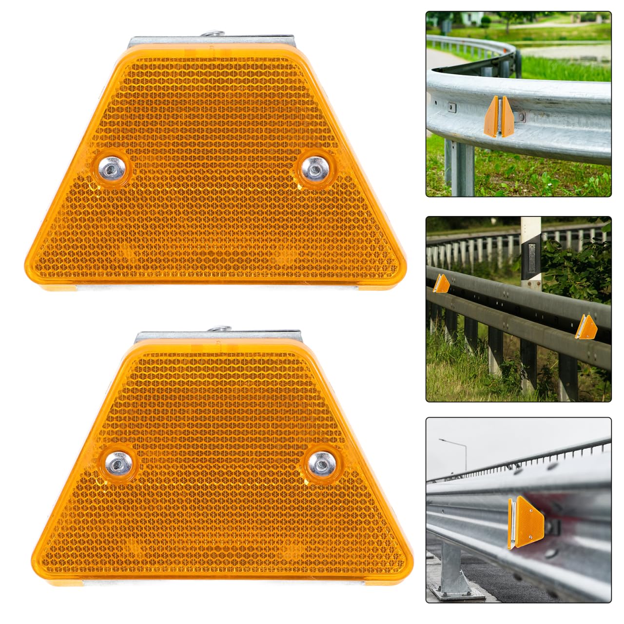 Gatuida Reflective Trail Markers Reflective Marker for Road Road Reflectors for Driveway Guardrail Delineators 2pcs Sturdy Stylish Driveway Markers
