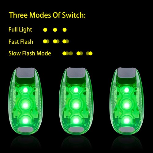 Bike Light, 8 Pack LED Safety Light, High Visibility Strobe Running Lights Used for Bicycle, Kayak,Backpack,Walking,Clip-On Running Lights Clip to Clothes Strap to Wrist, Extra 8 CR2032 Batteries