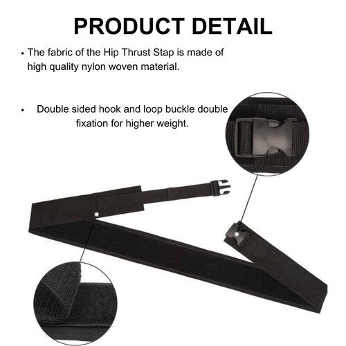 Hip Thrust Weight Belt - Effortless Use with Dumbbells, Kettlebells, or Plates for Effective Weighted Hip Thrust Exercises, Slip-Resistant Padding for Comfortable Workouts at the Gym, Home, or While