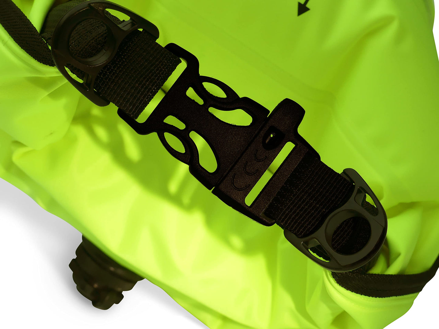 Fetch 50 Swim Buoy Dry Bag | Double Chamber Dry Bag with Handles, Nutrition Pouch and Whistle | Flourcesent Yellow Swimming Tow Float