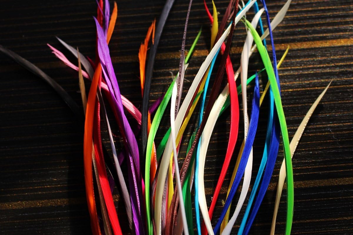 60 pcs/lot 15 Colors Goose Biots Spiky Fibers Feathers Stonefly Nymph Tails Antennae Wings Fly Fishing Tying Materials