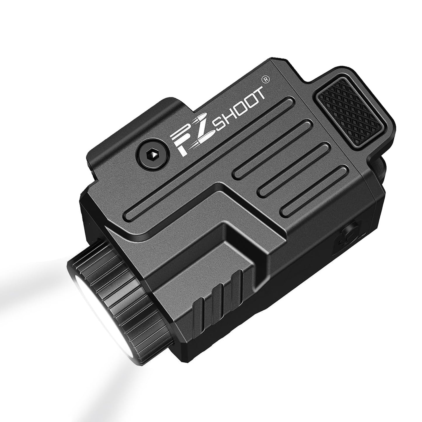 EZshoot 800 Lumens Pistol Flashlight Compatible with Picatinny and GL Rails, Compact Pistol Light with Slide Rail, Rechargeable Tactical Gun Light with Strobe Mode for Home Defense and Hunting