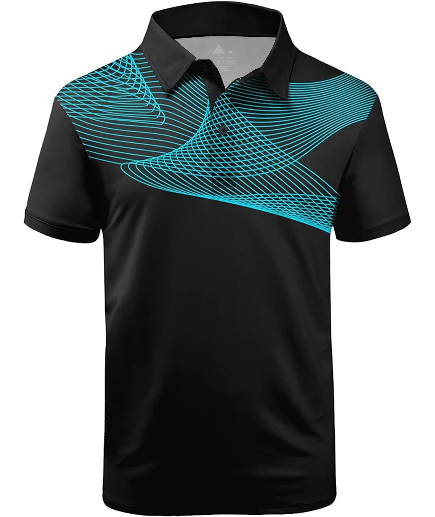 ZITY Golf Polo Shirts for Men Short Sleeve Athletic Tennis T-Shirt Black Blue 3XL