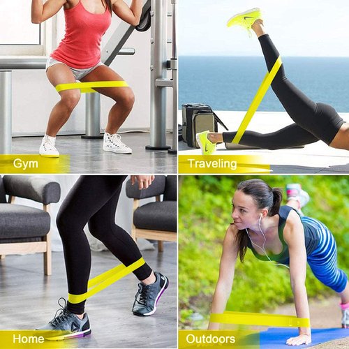 WELTENT Resistance Loop Bands, Resistance Exercise Bands for Home Fitness, Stretching, Strength Training, Physical Therapy, Natural Latex Workout Bands, Pilates Flexbands, 12" x 2"