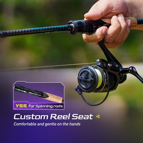 HANDING Magic L Spinning Fishing Rod 7' 2-Piece Spinning Rod Freshwater Medium Power with Fuji Guides 30+24T Carbon Fiber Largemouth Bass Walleye Redfish Snook