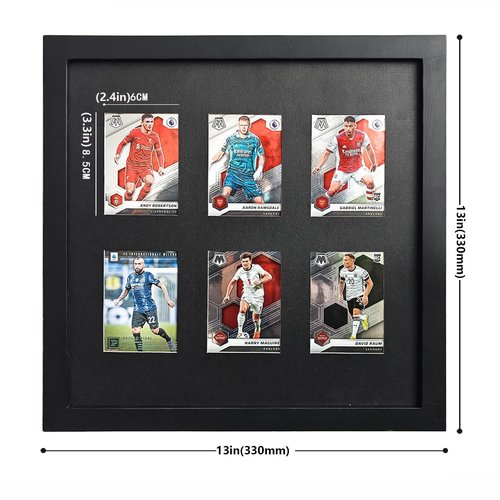 Baseball Display Card Box,6 Graded Sports Trading Card Display Frame,Collectible Card Display Stand,Star Card Display Box,with UV Protection,Suitable for Football,Basketball,Hockey,Black.