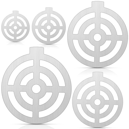 Jenaai 5 Pcs Steel Target Painting Stencils 3, 4, 6, 8, 10 Inches AR500 Steel Shooting Target Stand Kit for Shooting Targets Gong Target Painting