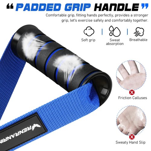 Resistance Bands and Exercise Handles, 4.9ft Exercise Bands for Physical Therapy, Stretch, Recovery, Pilates, Rehab, Strength Training Equipment
