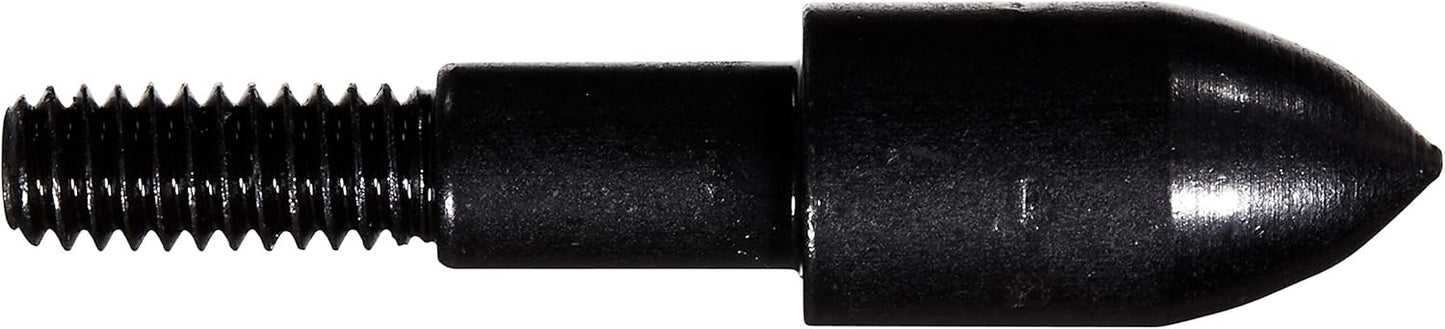 Allen Company Archery Bullet Points - Soft Arrow Tips for Target Practice - Screw-On Design - Reduces Wear and Tear on Targets - Multiple Sizes/Grain - 12-Pack - Black