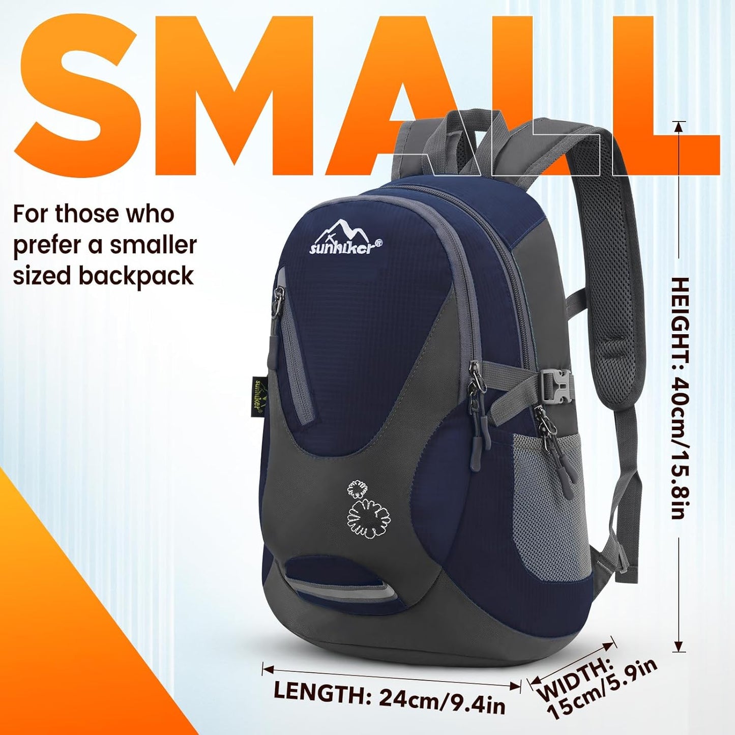 sunhiker Cycling Hiking Backpack Water Resistant Travel Backpack Lightweight SMALL Daypack M0714
