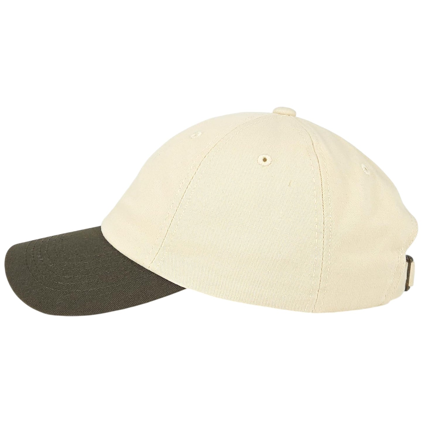 Vintage Classic Dad Hat Two Tone – 100% Cotton, Adjustable Metal Buckle Strap, Low-Profile Fit, Baseball Cap Unisex Stone Olive