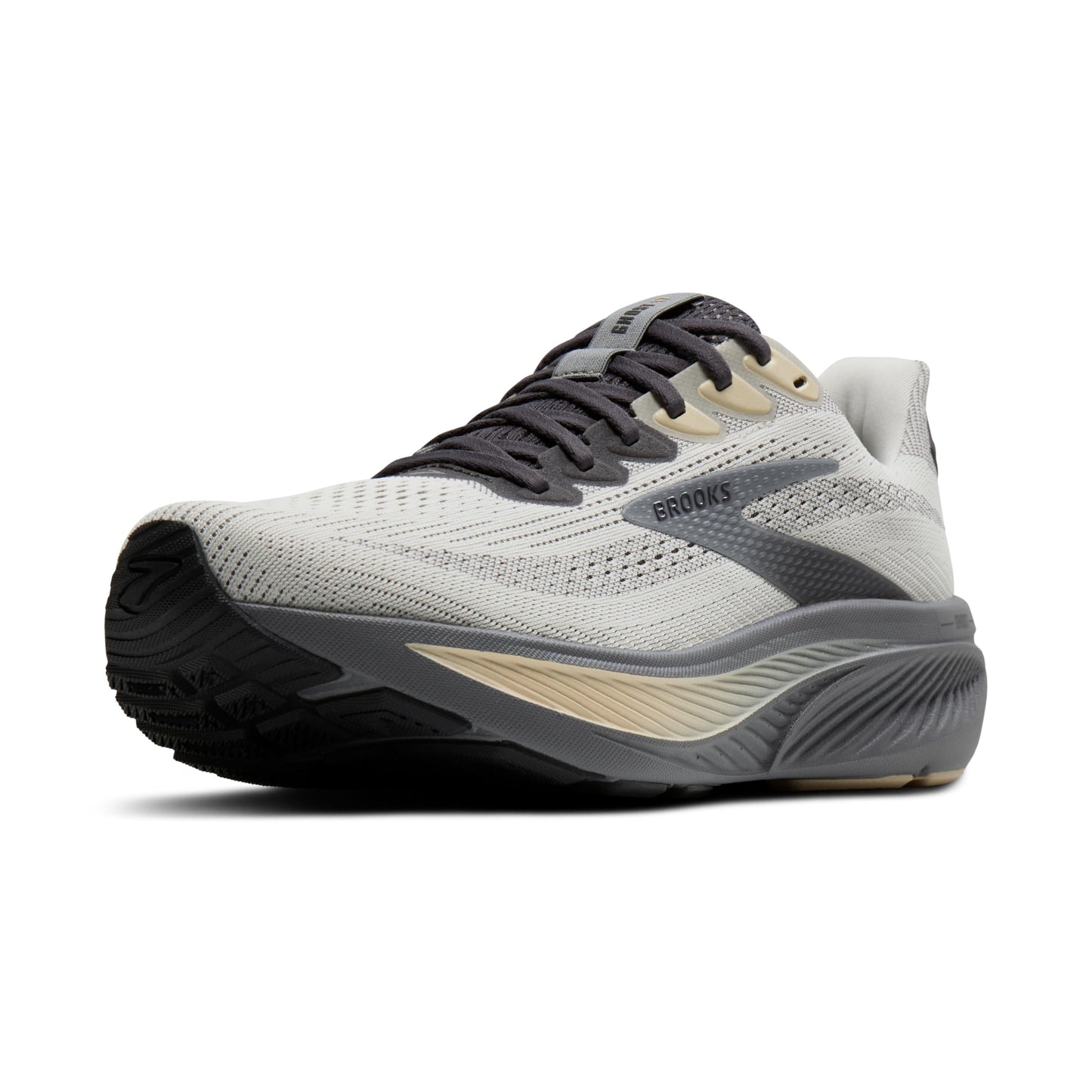 Brooks Men’s Ghost 17 Neutral Running Shoe - Vaporous Grey/Primer/Sand - 7.5 Medium