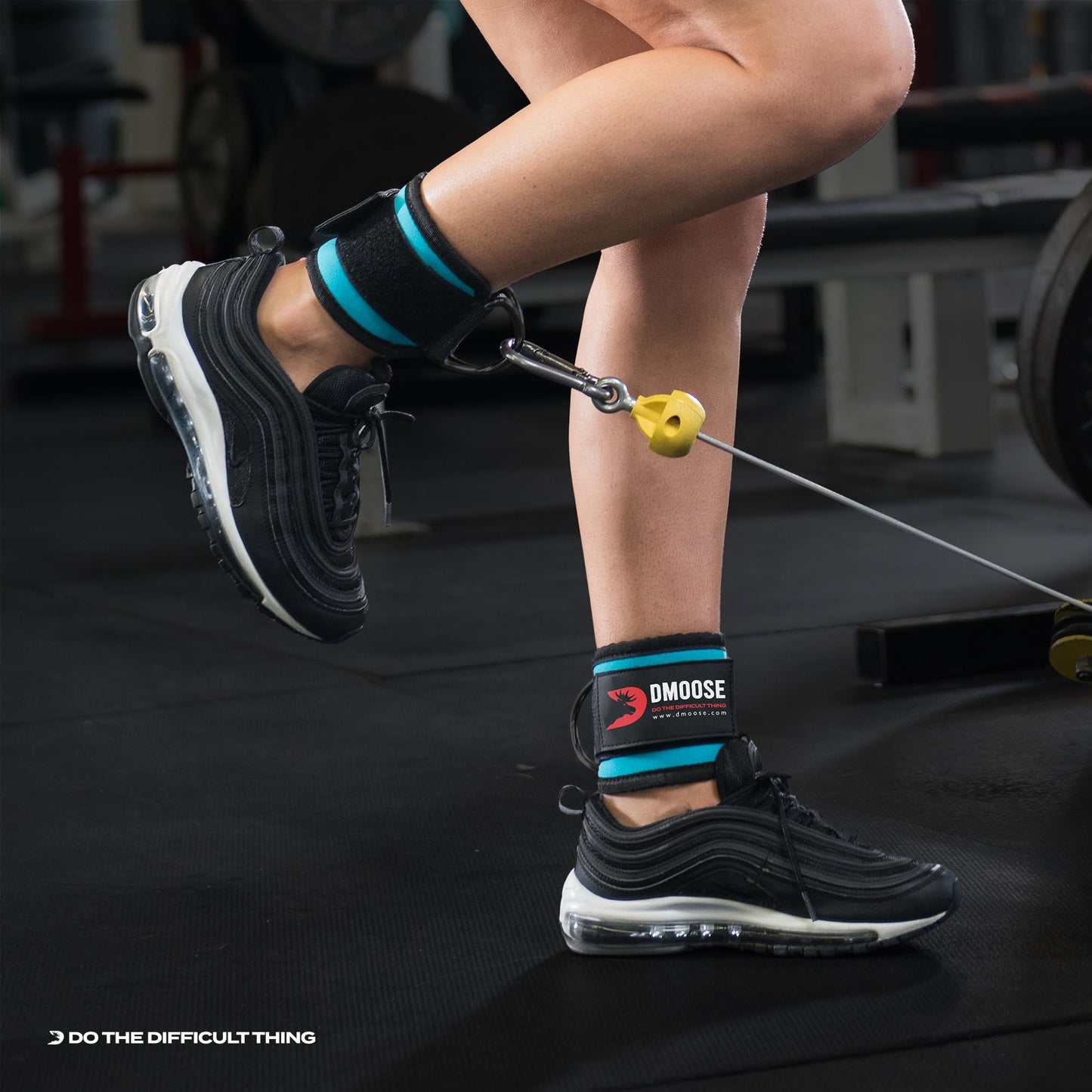 DMoose Glute Tone Bundle - Ankle Strap and Fabric Resistance Bands for Full Body Fitness