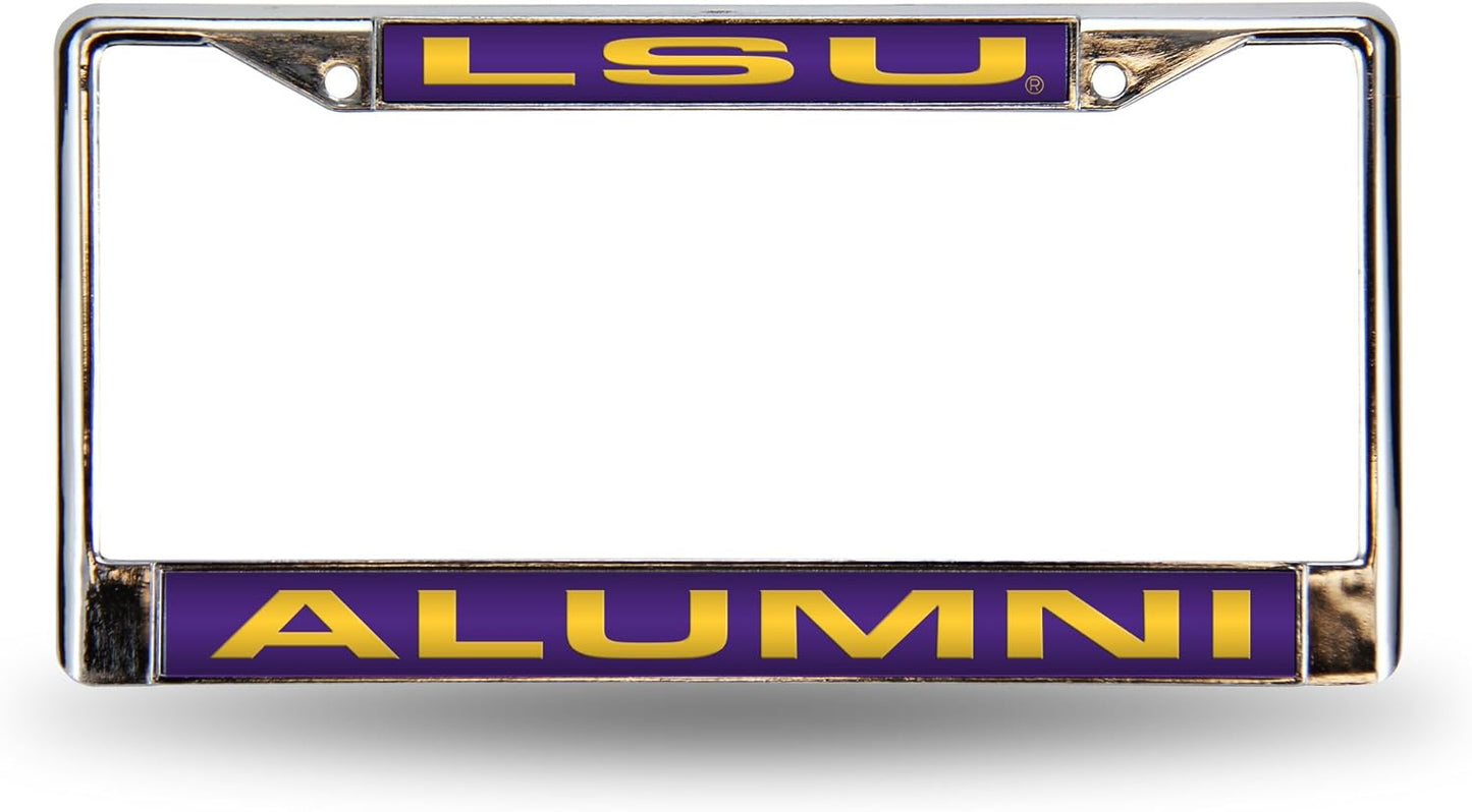 Rico Industries NCAA Unisex-Adult Laser Cut Inlaid Standard Chrome License Plate Frame