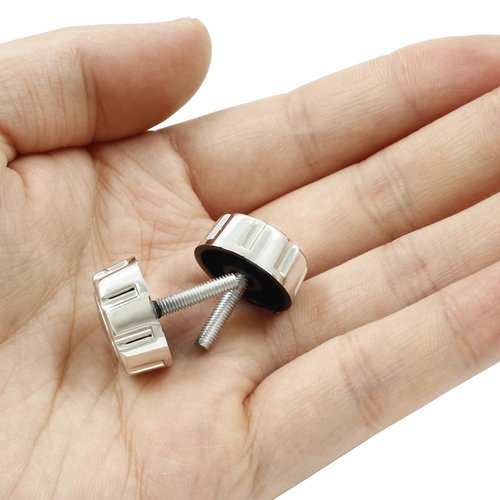 Zorveiio 5Pcs Fishing Reel Handle Screw Caps,Silver Fishing Reel Handle Nut, Fishing Spining Reel Knob Screw for Handle Grip