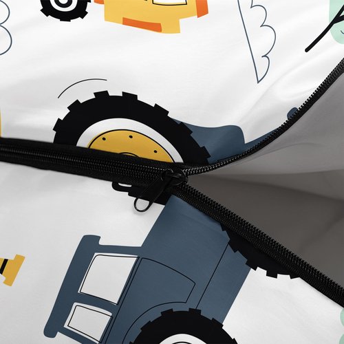 Smell Sunshine Kids Sleeping Bag for Boys Girls,Truck Tractor Excavator Print-Lightweight Warm Portable Outdoor Indoor-Waterproof Cold Weather Resistant Sleeping Bag for Camping Hiking(Tractor)