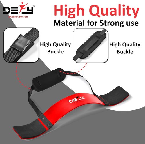 DEFY Arm Blaster for Biceps and Triceps Adjustable Curl Support with Durable 7mm Aluminum Plate and Neck Pad for Strength Training Bodybuilding Isolator Curl Machine