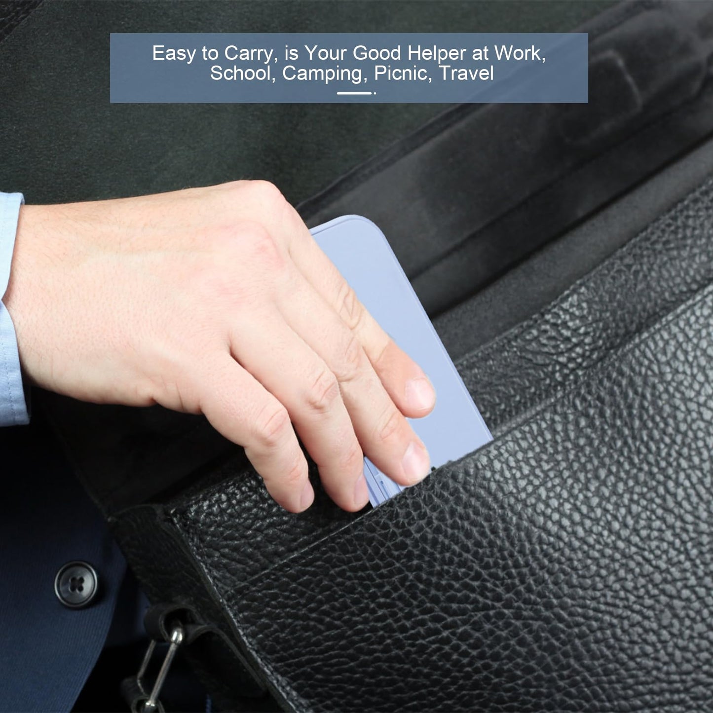 5 Piece Rsiynax Portable Travel Utensils Set with Case, Premium 304 Stainless Steel Camping Utensils Set, Reusable Silverware for Camping, Lunch, Work, School, etc, Easy to Clean (Silver)