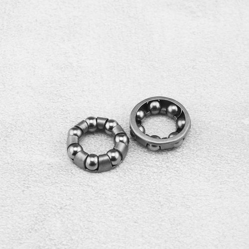 YINETTECH 4pcs Bike Ball Bearing Retainer 7 Balls Bicycle Repair Accessories Ball Bearing Cage Bicycle Ball Bearing for Bike Front Wheel Ball Bearing Bracket, 1/4'' X 7 Balls