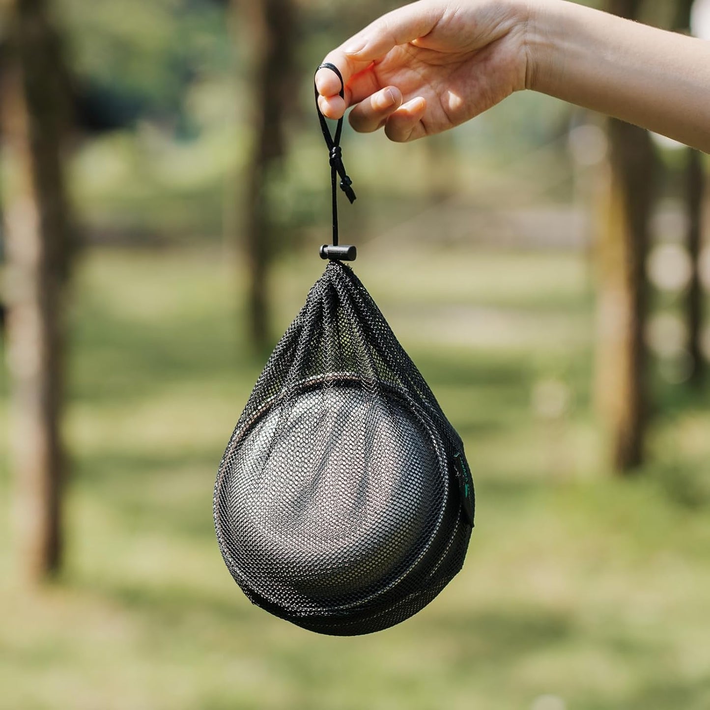 iBasingo 3-Piece Set Titanium Pot Set Camping Cooking Pan with Folding-Handle Outdoor Camp Cookware Pot Sets