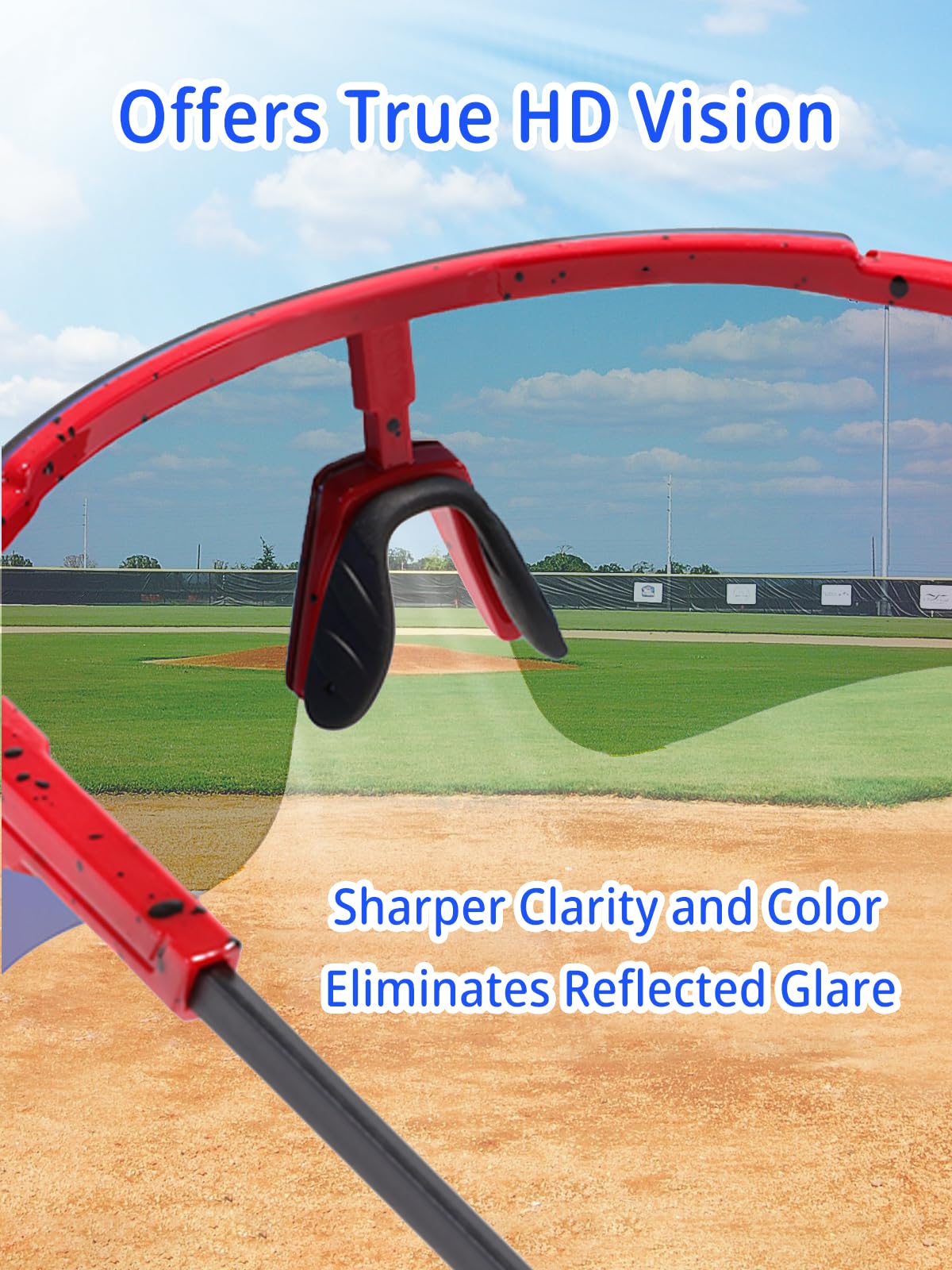 HIYAPATY Youth Baseball Sunglasses for 8-12 Boys Girls Cycling SunGlasses UV400 Sports Sunglasses for Running
