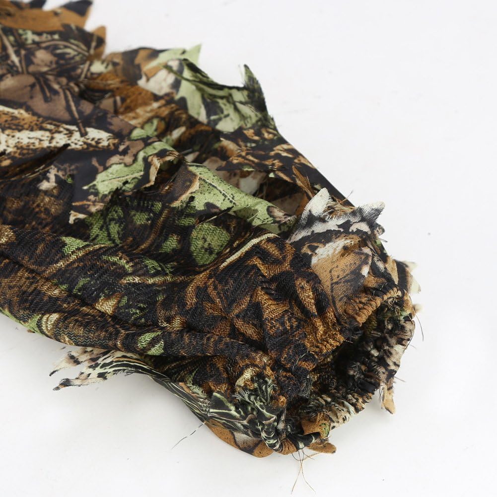 Zicac Outdoor Camo Ghillie Suit 3D Leafy Camouflage Clothing Jungle Woodland Hunting
