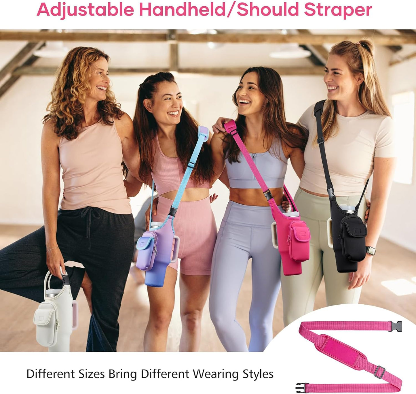 Insulated Neoprene Carrier Bag for Stanley 40/30oz Tumbler | Phone & Flap Pockets