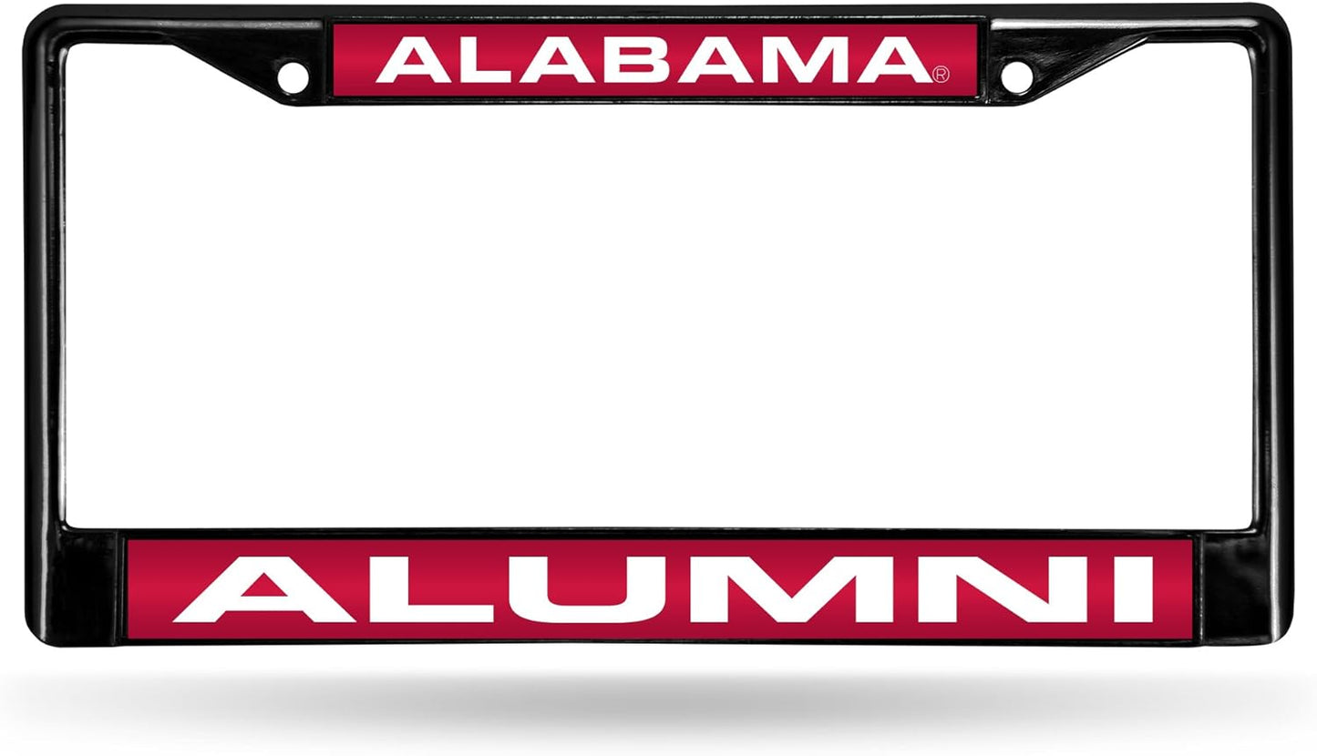 NCAA Black Laser Cut Chrome License Plate Frame for Car/Truck/SUV - 12x6" Auto Accessory