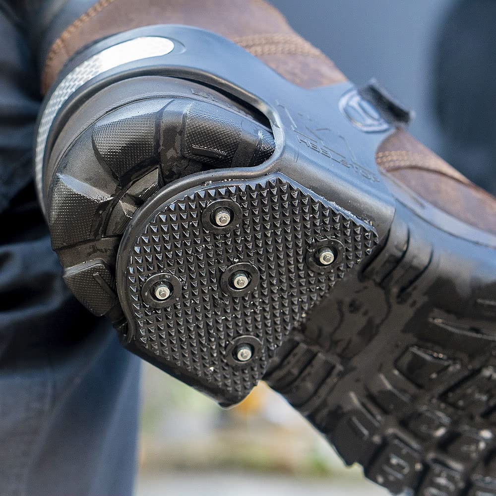 K1 Heel-Stop Ice Cleats - Traction Aids for Men & Women in Winter Snow - Steel Spikes