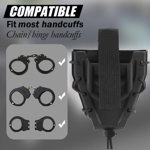 Handcuff Holster, Handcuff Case, Open Top Cuff Pouch for Duty Belt/Tactics Vest (Plastic-Black)