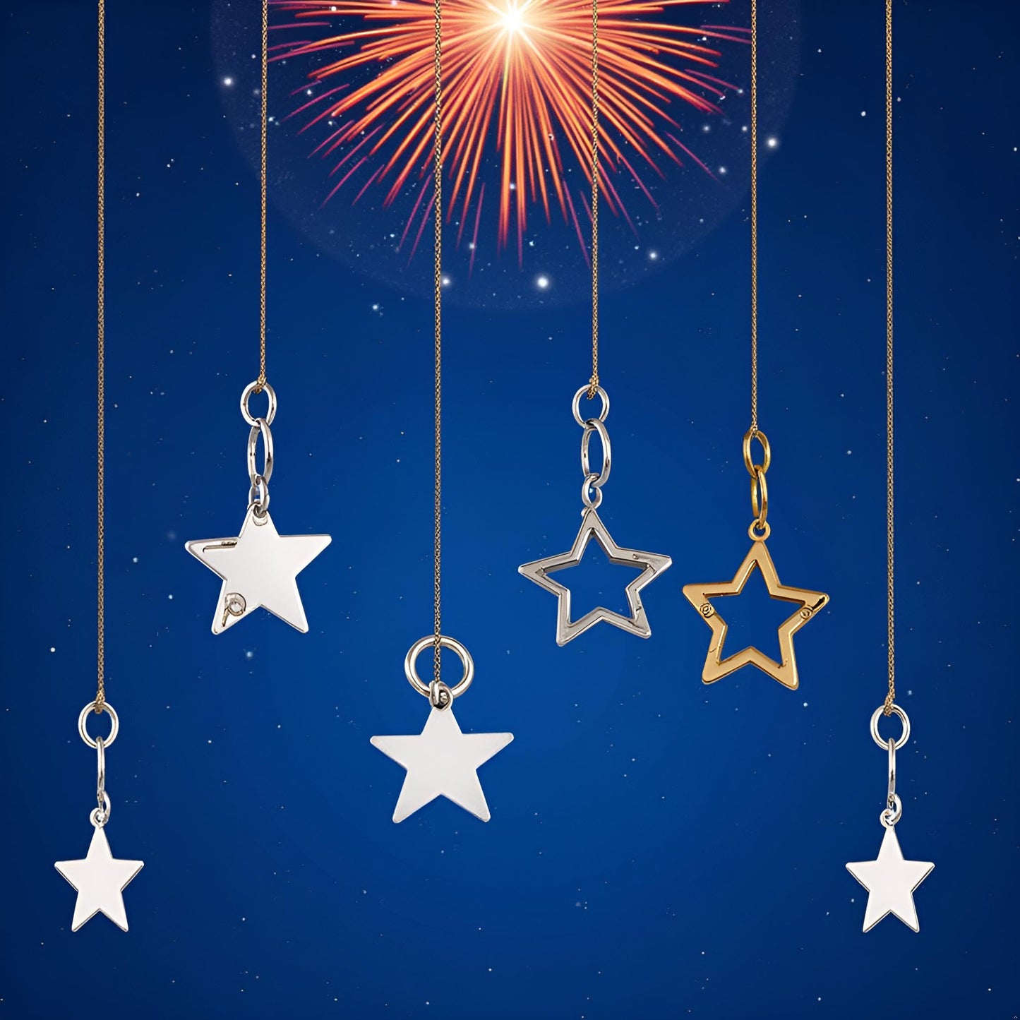 3Pc Star Shaped Stainless Steel Keychain Clip Carabiner Snap Hook Holder Star Carabiner Hook Clip Key Holder Carabiner Clip for Keys and Wallet with Key Chain Rings Accessories (M)