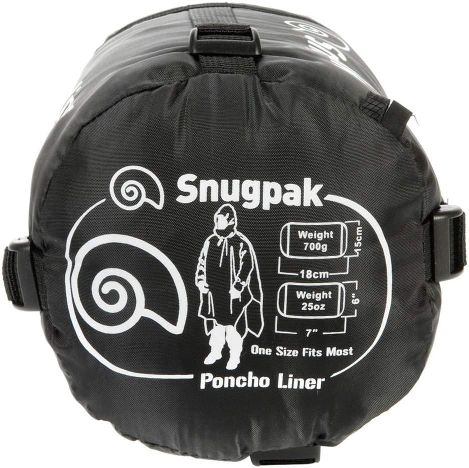 Snugpak Water-Repellent Poncho Liner with Lightweight Design, Sleeves & Hood