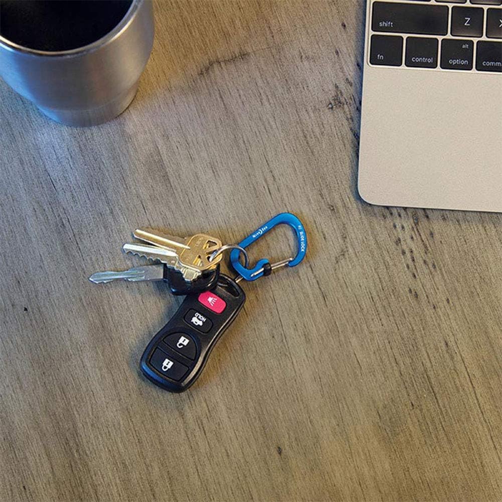 Nite Ize Size-3 S-Biner SlideLock Carabiner, Locking Carabiner Key Chain, Aluminum, Red