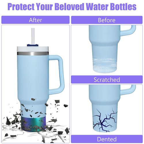 ZWIN Chameleon Gradient Matte Luster Silicone Boot,Silicone Boot Sleeve，Water Bottle Boot Compatible with 12-40oz & Water Bottle and More Bottles with 2.8-3in Base(Emerald)