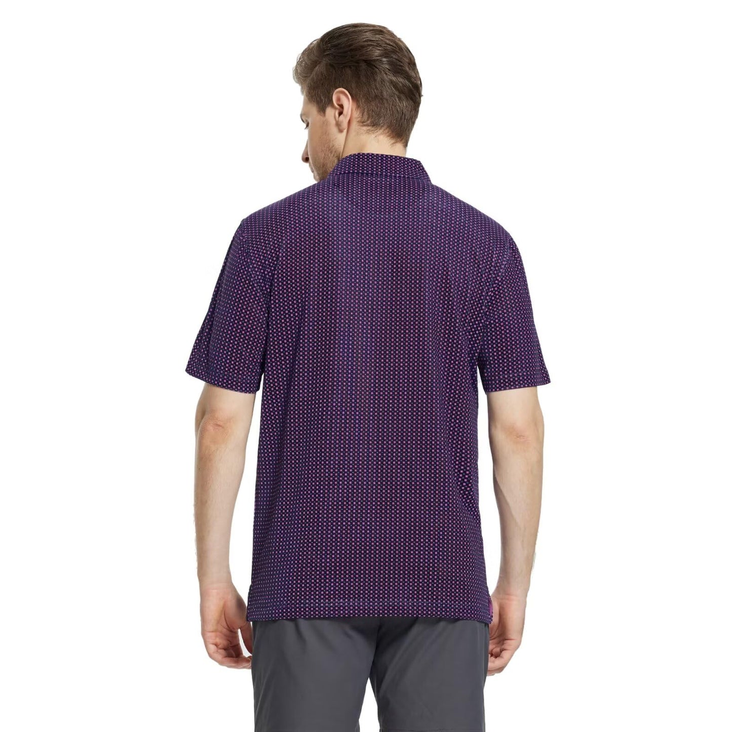 M MAELREG Polo Shirts for Men Quick Dry Fit Short Sleeve Performance Moisture Wicking Print Men’s Golf Shirts