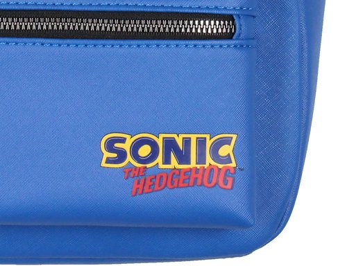 Bioworld Sonic The Hedgehog Character with 3-D Ears and Quills Mini Faux Leather Backpack For Men and Women