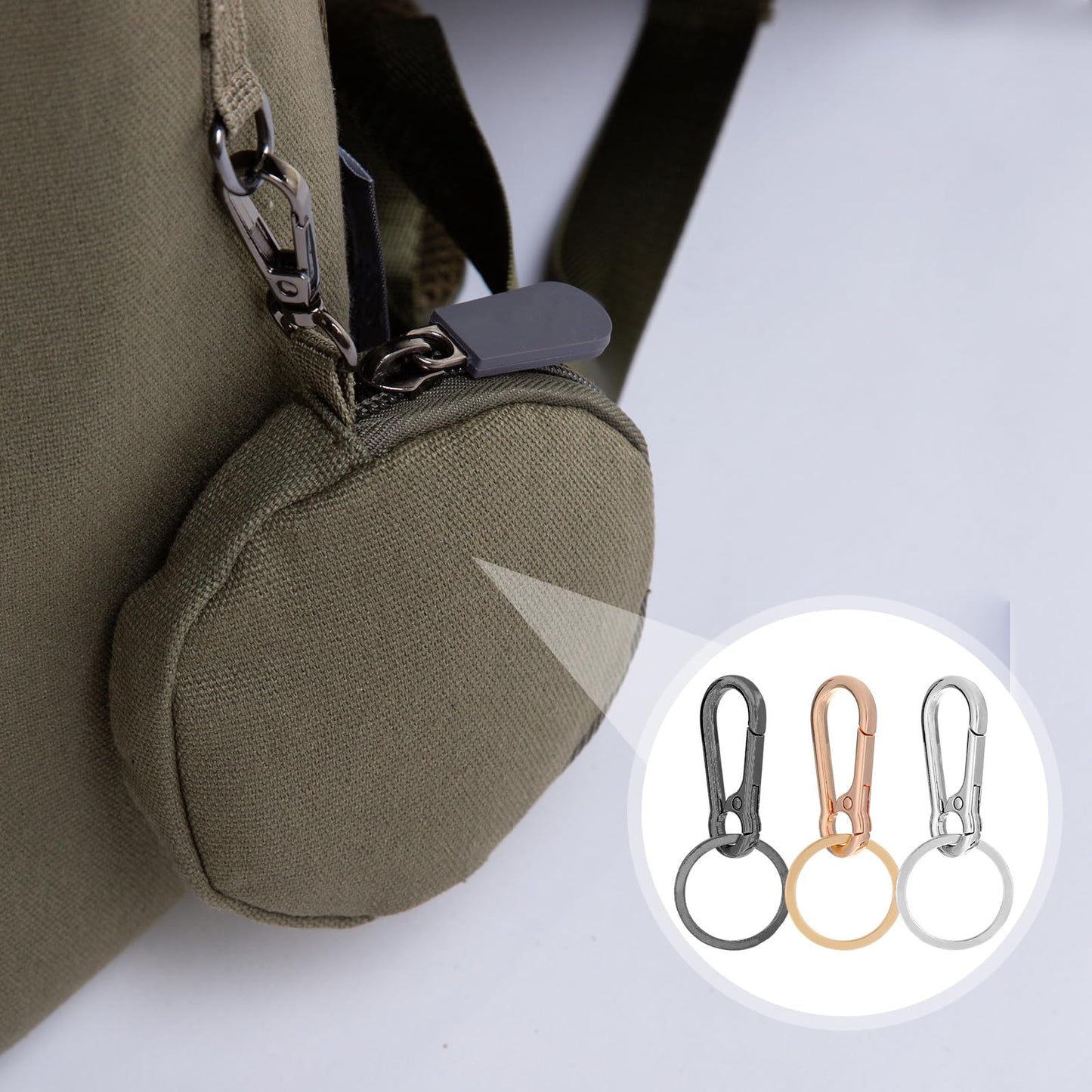 6 PCS Metal Keychain Carabiner Clip for Keys,Heavy Duty Key Rings for Car Keys, Key Chain Hooks Organizer,Key Ring Clips Holder for Men, Mini Carabiner Keychain Hook, Car Keychain for Purse Women