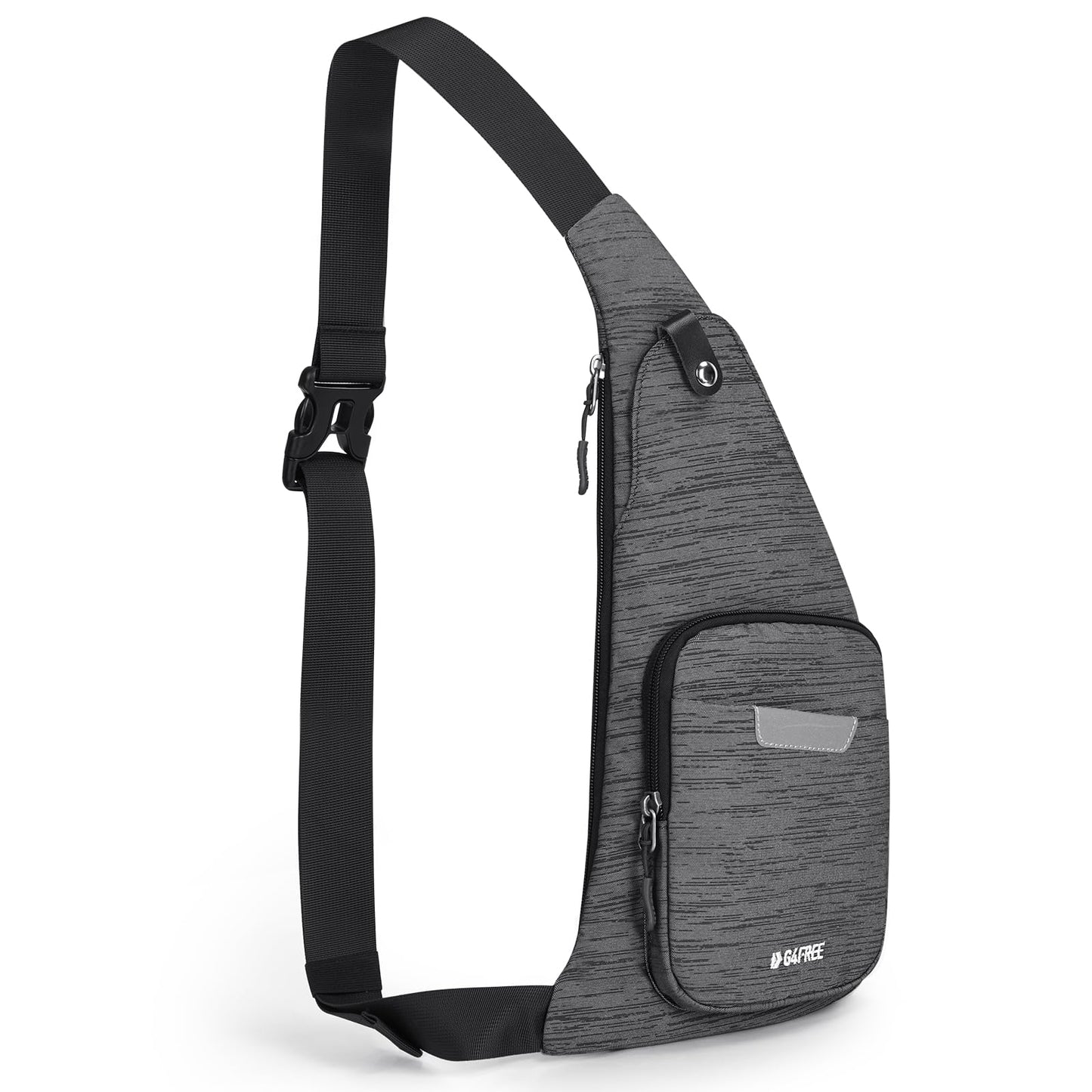 G4Free Sling Bag, Waterproof Crossbody Bag for Men Women, Lightweight Chest Shoulder Backpack for Business Travel Hiking, Black