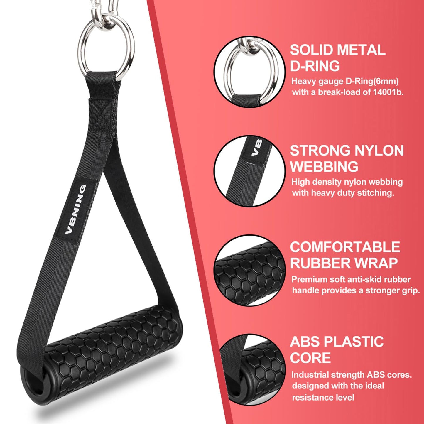 Ankle Straps for Cable Machines and Exercise Handles — Replacement Fitness Equipment for Strength Trainer. Gym Attachments for Leg Extensions, Heavy Duty Working Out Handles Accessories.