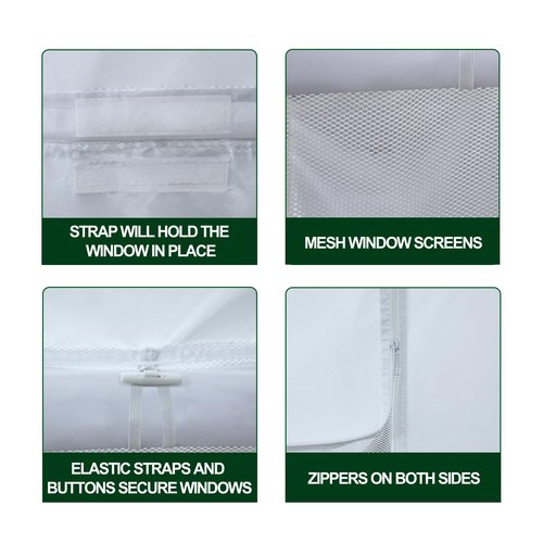 Eurmax USA Full Zippered Walls for 10 x 10 Easy Pop Up Canopy Tent,Enclosure Sidewall Kit with Roller Up Mesh Window and Door 4 Walls ONLY,NOT Including Frame and Top（Blue）