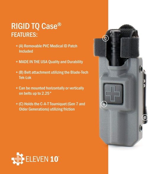 Eleven 10 Rigid TQ Case for C-A-T Tourniquet, Multicam, Belt Attachment